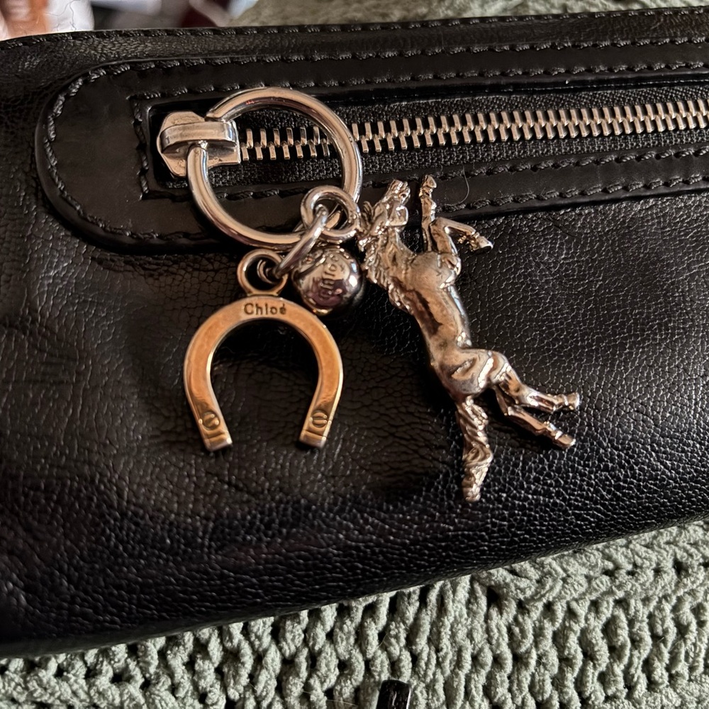 Rare Vintage Chloé Kerala Leather Continental Wallet with Charms - Black - Picture 8 of 9
